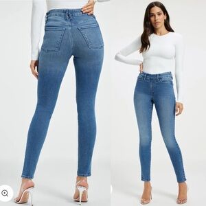 GOOD AMERICAN Power Stretch Pull-On Skinny Jeans Size Large